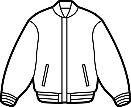 recommend clip art: Varsity jacket illustration outline vector