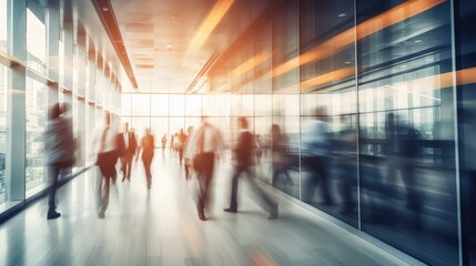 employees busy office blur