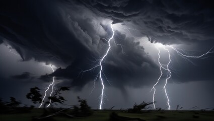 thunderstorm, bad weather, tornado, lightning © Kepuklala