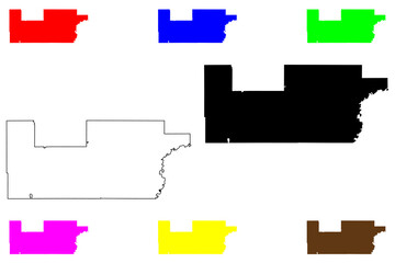 Sibley County, Minnesota (U.S. county, United States of America, USA, U.S., US) map vector illustration, scribble sketch Sibley map