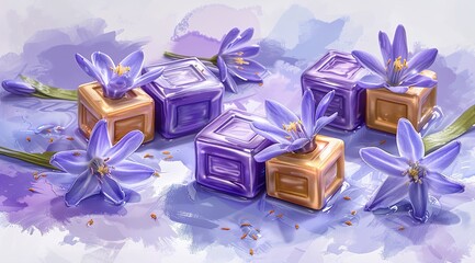 gift box and flowers