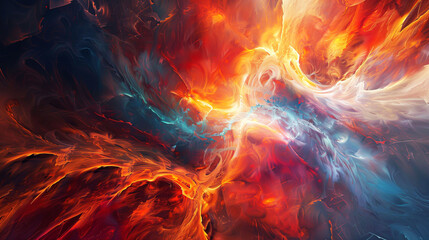 Abstract background, universe, hot color mix