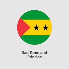Fototapeta premium Sao Tome and Principe flag design vector illustration on a gray background for graphic and web design.