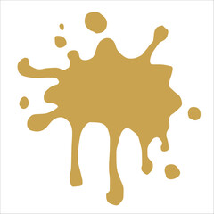 Paint gold pigment spray splash stain illustration spots
