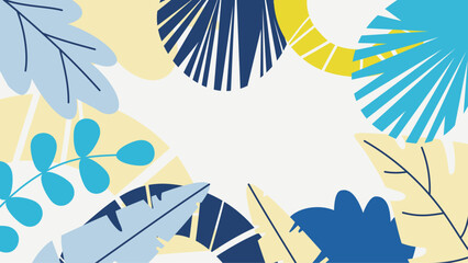 Flat floral spring background