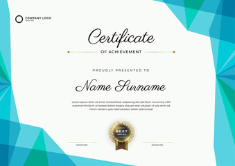 Modern certificate of appreciation award template