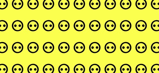 Dotted dense monochrome vector seamless pattern. tiles background in black and white. Geometric pattern black dot sequence in yellow background. Black circle outline pattern.