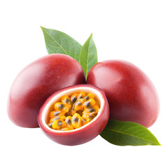 Passion fruit isolated on transparent background