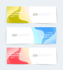 Geometric banner design with Vector presentation template.