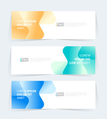 Geometric banner design with Vector presentation template.