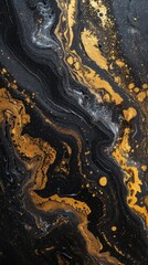 Abstract black and gold marble texture, artistic background. Luxury and elegance concept
