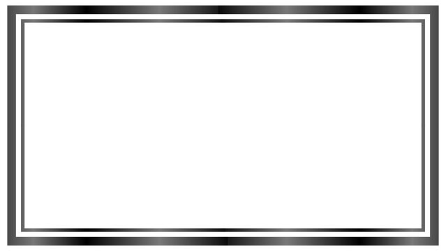 Gradient black Frame isolated on transparent background 