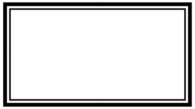black Frame isolated on transparent background 