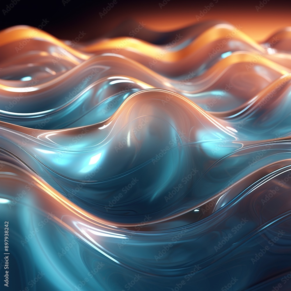 Poster abstract background with waves