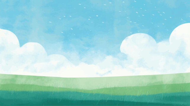 Serene beach with blue sky