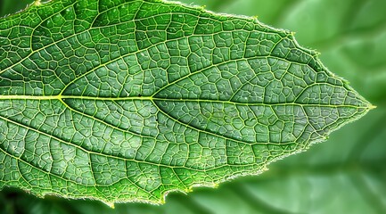Fototapeta premium green leaf macro