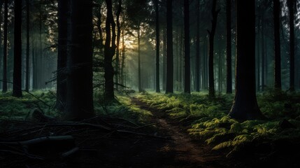 Obraz premium dusk darkness light