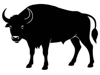 buffalo silhouette vector illustration