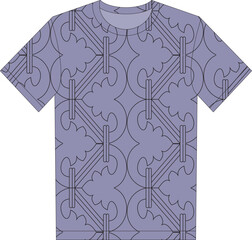 allover print design t-shirt illustration for fashion