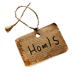 Hello My Name Is Tag on white background