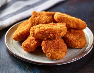 Spicy fried crispy chicken nuggets