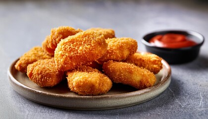Spicy fried crispy chicken nuggets
