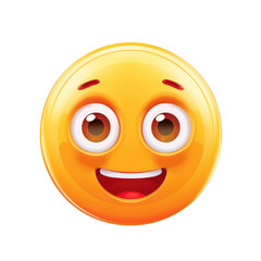 Fototapeta premium Icon 3d emoji like social media on white background