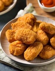 Spicy fried crispy chicken nuggets 