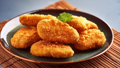 Spicy fried crispy chicken nuggets 