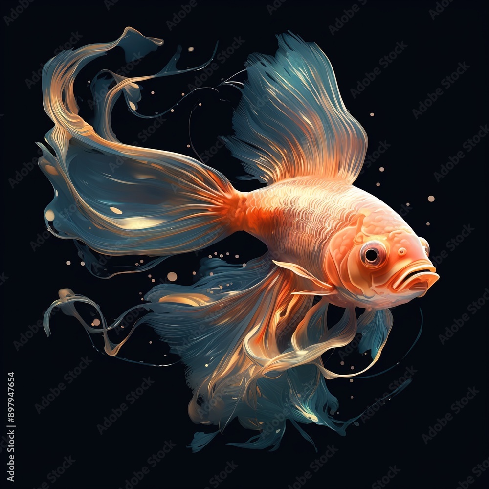 Canvas Prints goldfish in aquarium