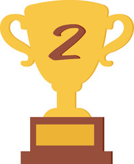 Second Place Trophy Icon for Runner-Up Achievement
