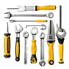 Mechanic tools set isolated on white background