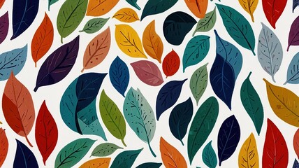 Fototapeta premium Abstract pattern suitable for printing. oil painting pattern in a small leave. Little leave. white background.