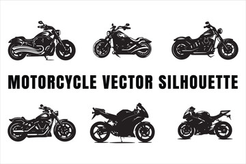 Motorcycle silhouette vector 