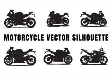 Obraz premium Motorcycle silhouette vector 