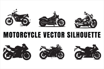 Obraz premium Motorcycle silhouette vector 