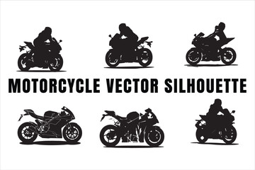 Obraz premium Motorcycle silhouette vector 
