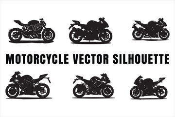 Obraz premium Motorcycle silhouette vector 