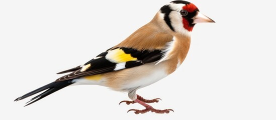 Fototapeta premium European Goldfinch Perched on a Branch