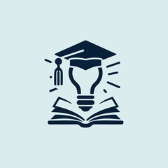Education Logo Design Template, educate logo icon design, vector illustration. graduate logo design. online education symbol vector illustration. day care logo, coaching logo


