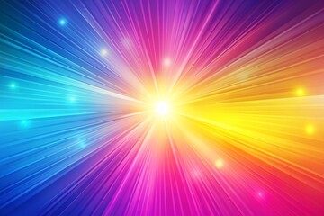 Vibrant abstract gradient background featuring fusion of bright pink, electric blue, and sunshine yellow hues, ideal for banners, ads, and presentation design concepts.