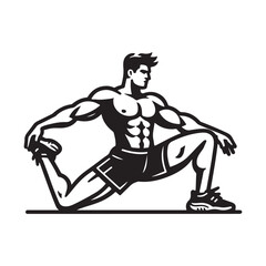 Aerobics vector illustration silhouette design