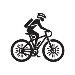 Cyclist vector illustration silhouette