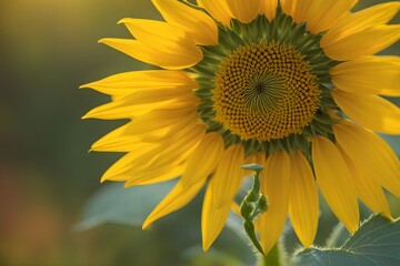 Fototapeta premium Maximilian sunflower flower bokeh background, Ai Generated