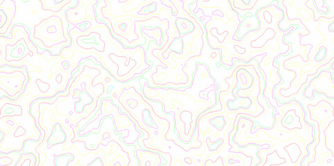 Natural printing illustrations of maps. panorama view multicolor wave curve lines banner background. topographic map in contour line light topographic topo contour map and ocean topographic line map.