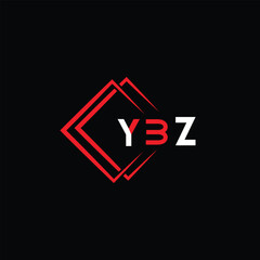 YBZ logo. YBZ letter. YBZ letter logo design.