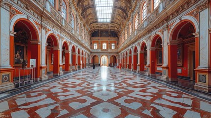 Obraz premium Visiting the Uffizi Gallery, Florence, Italy