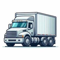 Сargo container truck for transport vector illustration isolated on a white background