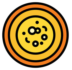 Cell Filled Line Icon Illustration