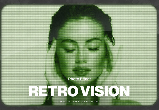 Vintage Screen Pixel Effect Template